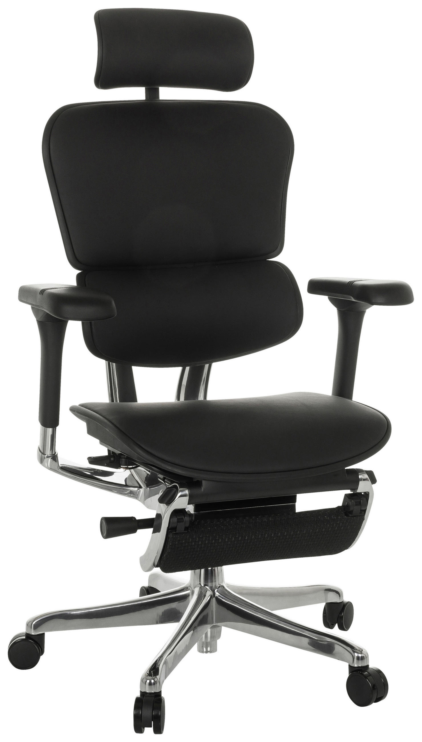 CHEFSESSEL Schwarz  - Schwarz, MODERN, Leder/Kunststoff (76/119 - 138/64cm) - MID.YOU