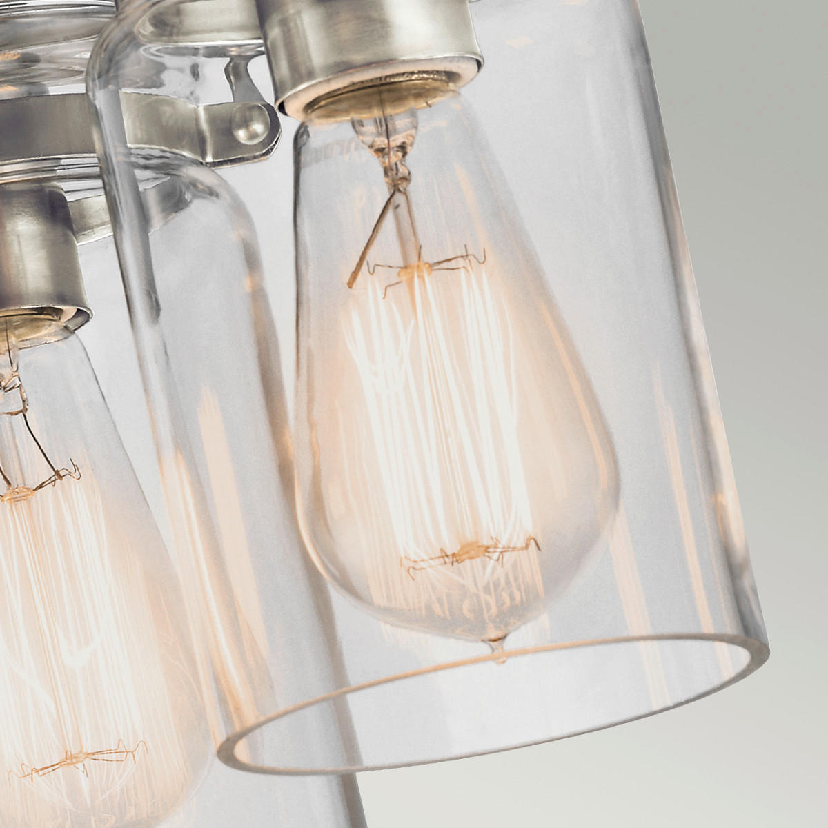 DECKENLEUCHTE  28.2/20.2 cm    - Nickelfarben, Design, Glas/Metall (28.2/20.2cm) - Elstead Lighting