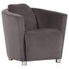 COCKTAILSESSEL Mikrofaser Grau    - Chromfarben/Grau, Design, Holzwerkstoff/Textil (72/72/85cm)