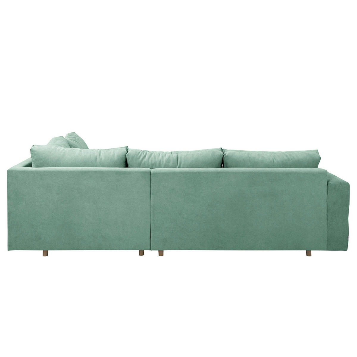 ECKSOFA Ariella Mintgrün Mikrofaser  - Naturfarben/Mintgrün, Design, Holz/Textil (231/161cm) - Livetastic