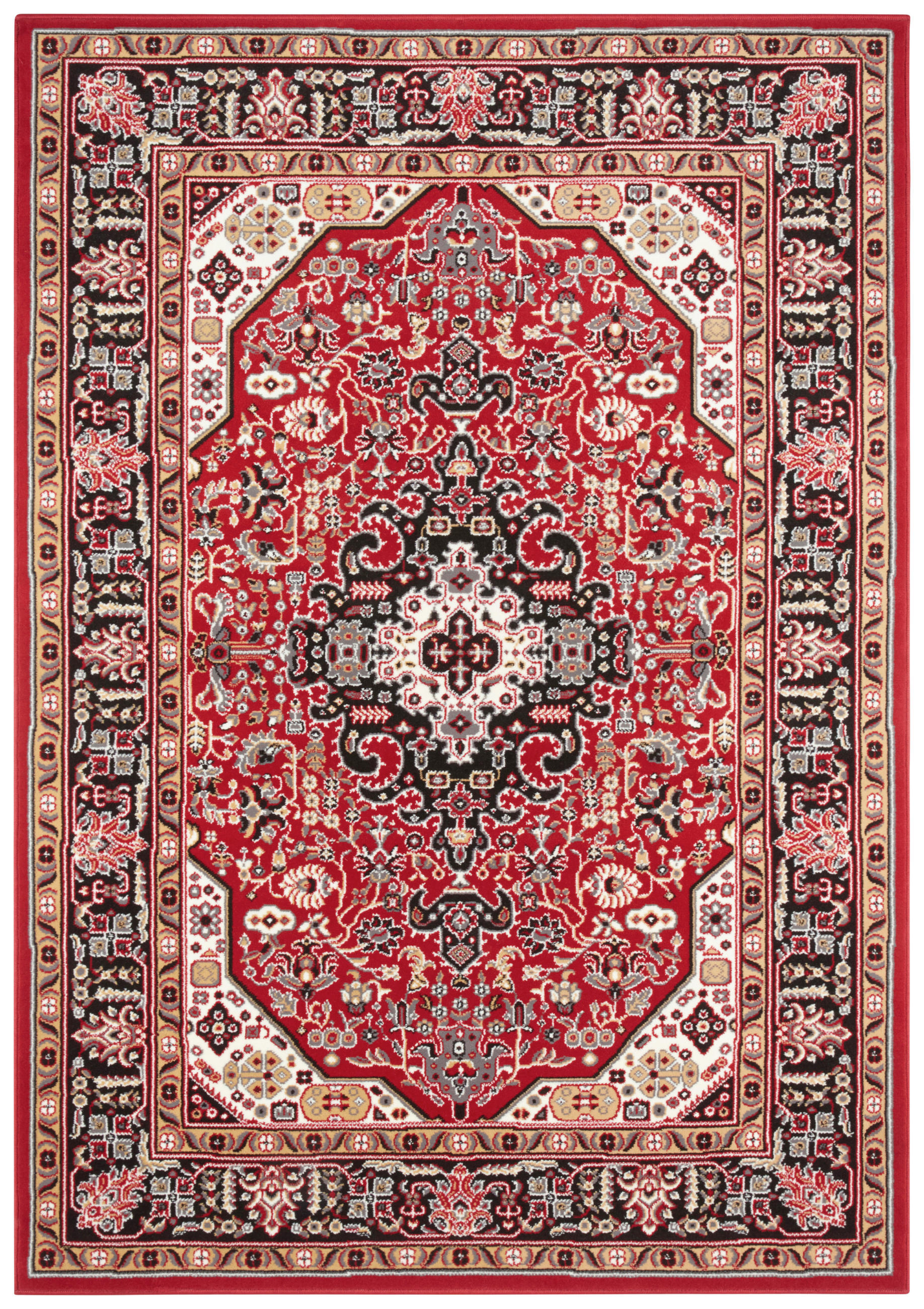 VINTAGE-TEPPICH 160/230 cm Mirkan Multicolor, Rot  - Rot/Multicolor, Basics, Kunststoff/Textil (160/230cm)