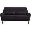 3-SITZER-SOFA Mikrofaser Dunkelgrau  - Dunkelgrau/Schwarz, Trend, Holz/Textil (160/86/80cm) - MID.YOU