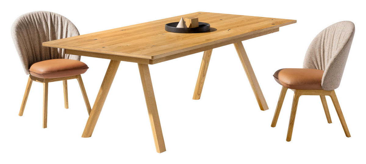 ESSTISCH in Holz 200(300)/90/75 cm  - Wildeiche, Design, Holz (200(300)/90/75cm) - Team 7
