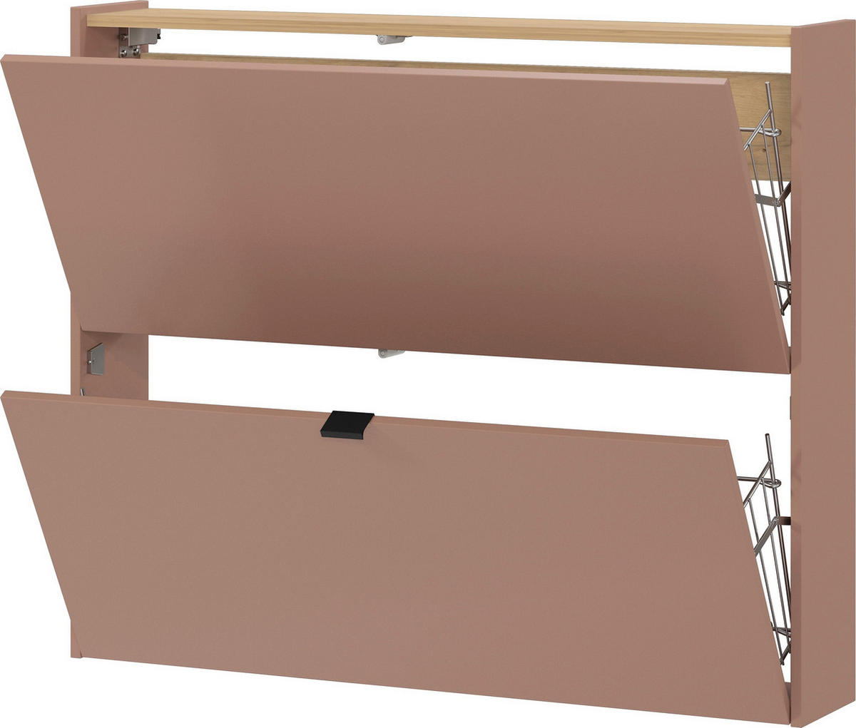 HÄNGESCHUHSCHRANK Eichefarben, Rotbraun  - Rotbraun/Eichefarben, Design, Holzwerkstoff/Metall (100/83/18cm)