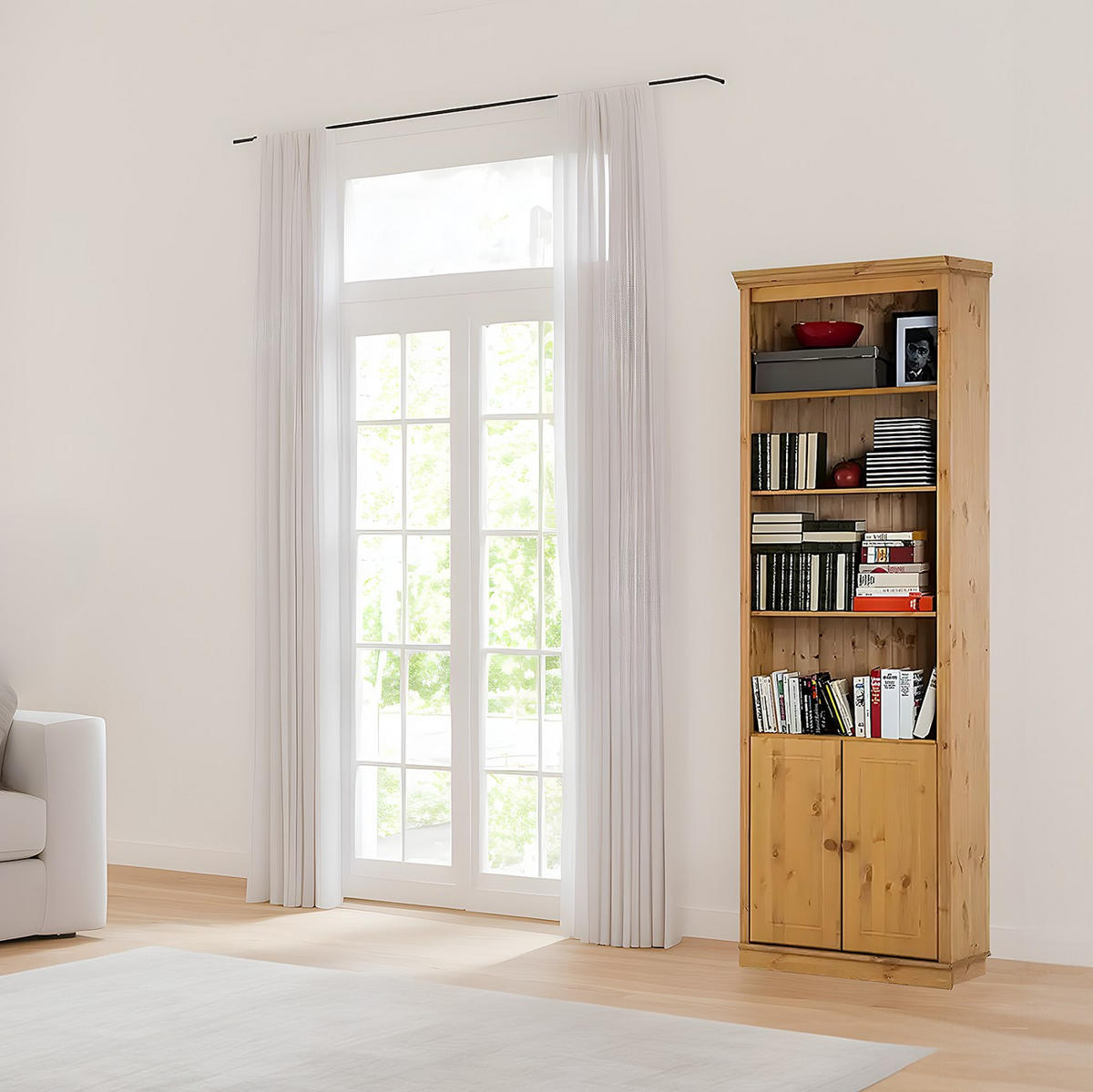 BÜCHERWAND Kiefer massiv Kieferfarben  - Kieferfarben, Design, Holz (74/223/37cm) - Livetastic