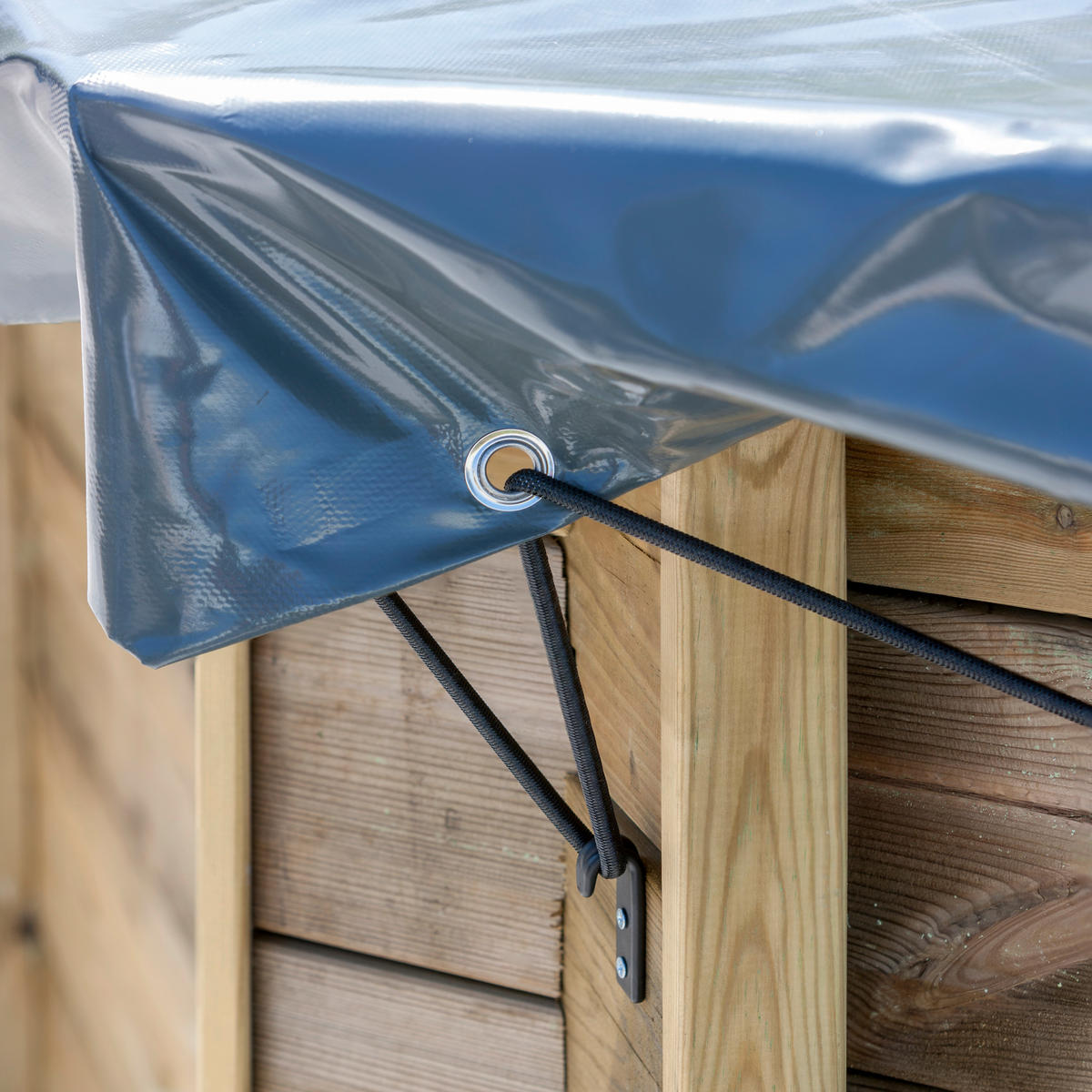 POOLABDECKPLANE 317/467 cm  - Grau, KONVENTIONELL, Kunststoff (317/467cm) - Gre
