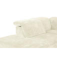 ECKSOFA Creme Chenille Kopfteilverstellung, Sitztiefenverstellung  - Creme/Schwarz, Design, Textil/Metall (243/307cm) - Xora