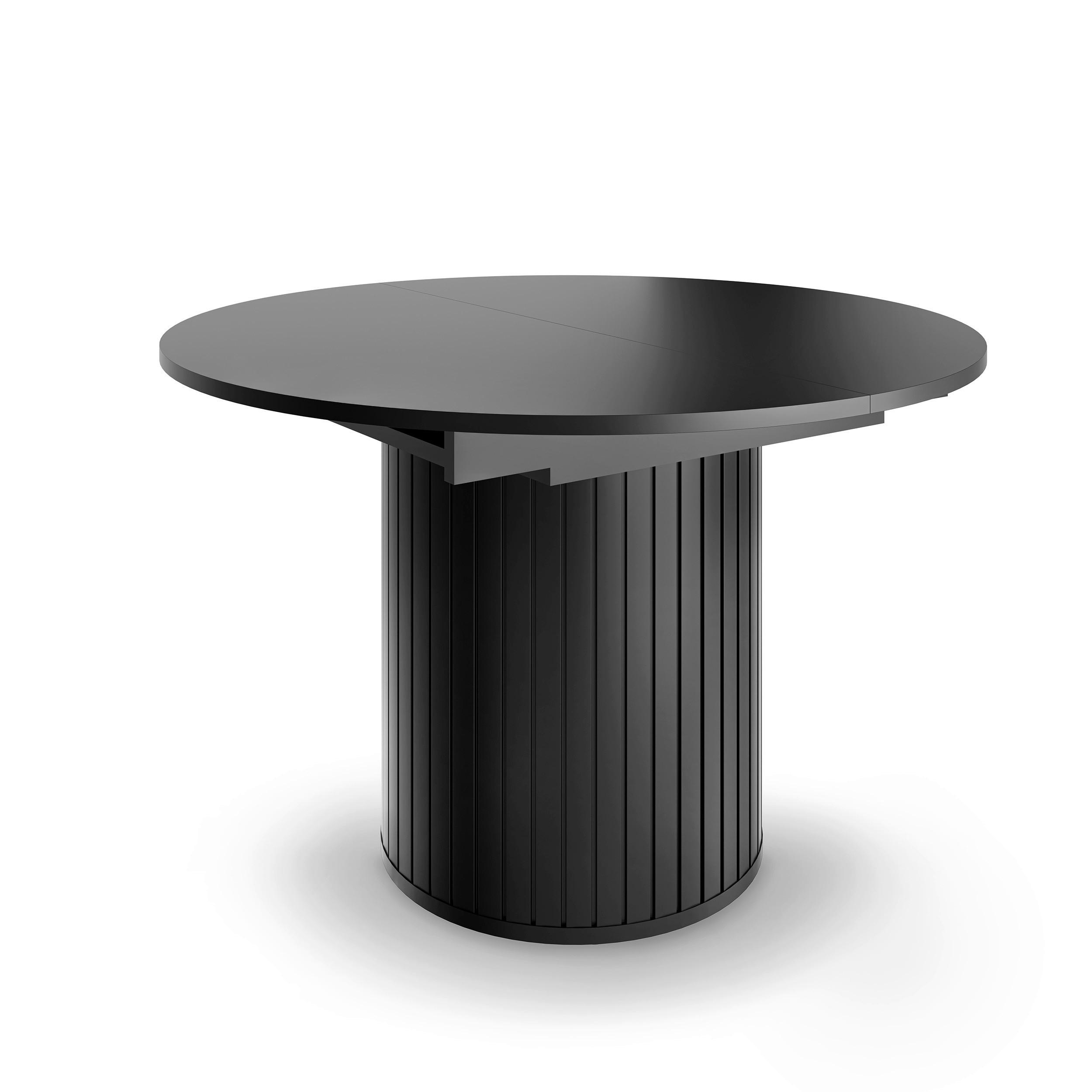 ESSTISCH in Holzwerkstoff 120-160/120/76,8 cm  - Schwarz, MODERN, Holzwerkstoff (120-160/120/76,8cm) - home24