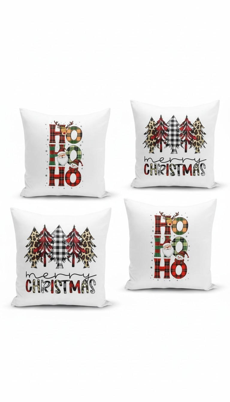 KISSENBEZUG-SET Artfchrst4-70 43/43 cm  - Multicolor, Basics, Textil (43/43cm) - X-Mas