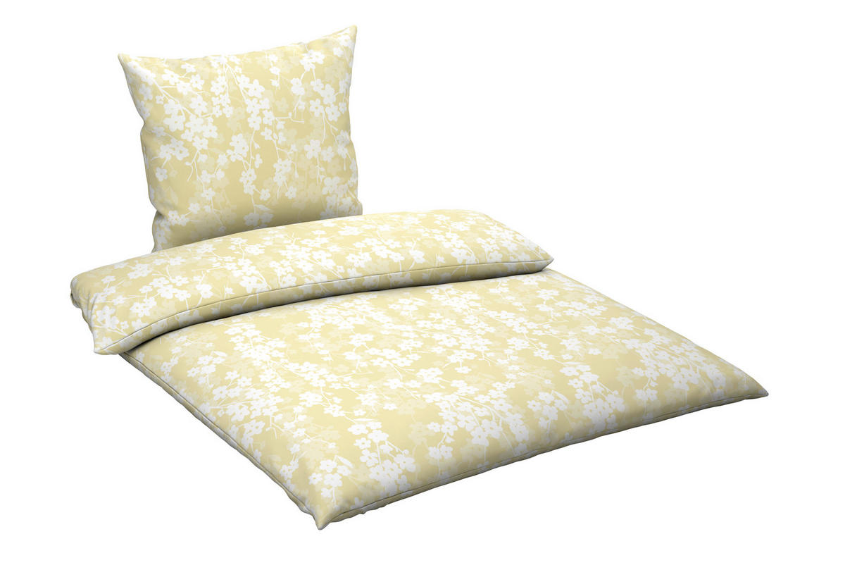 BETTWÄSCHE Musselin 155/220 cm  - Gelb, Textil (155/220cm) - Esposa