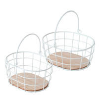 DEKOKORB  - Naturfarben/Weiß, Basics, Holzwerkstoff/Metall (17/12/9cm) - Boltze Home