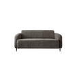 3-SITZER-SOFA  in Mikrofaser Graubraun  - Graubraun/Schwarz, MODERN, Textil/Metall (180/76/90cm) - Livetastic