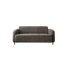 3-SITZER-SOFA Mikrofaser Graubraun  - Graubraun/Schwarz, Modern, Textil/Metall (180/76/90cm) - Livetastic