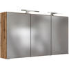 SPIEGELSCHRANK 120/66/20 cm  - Chromfarben/Eiche Wotan, Design, Glas/Holzwerkstoff (120/66/20cm) - Held