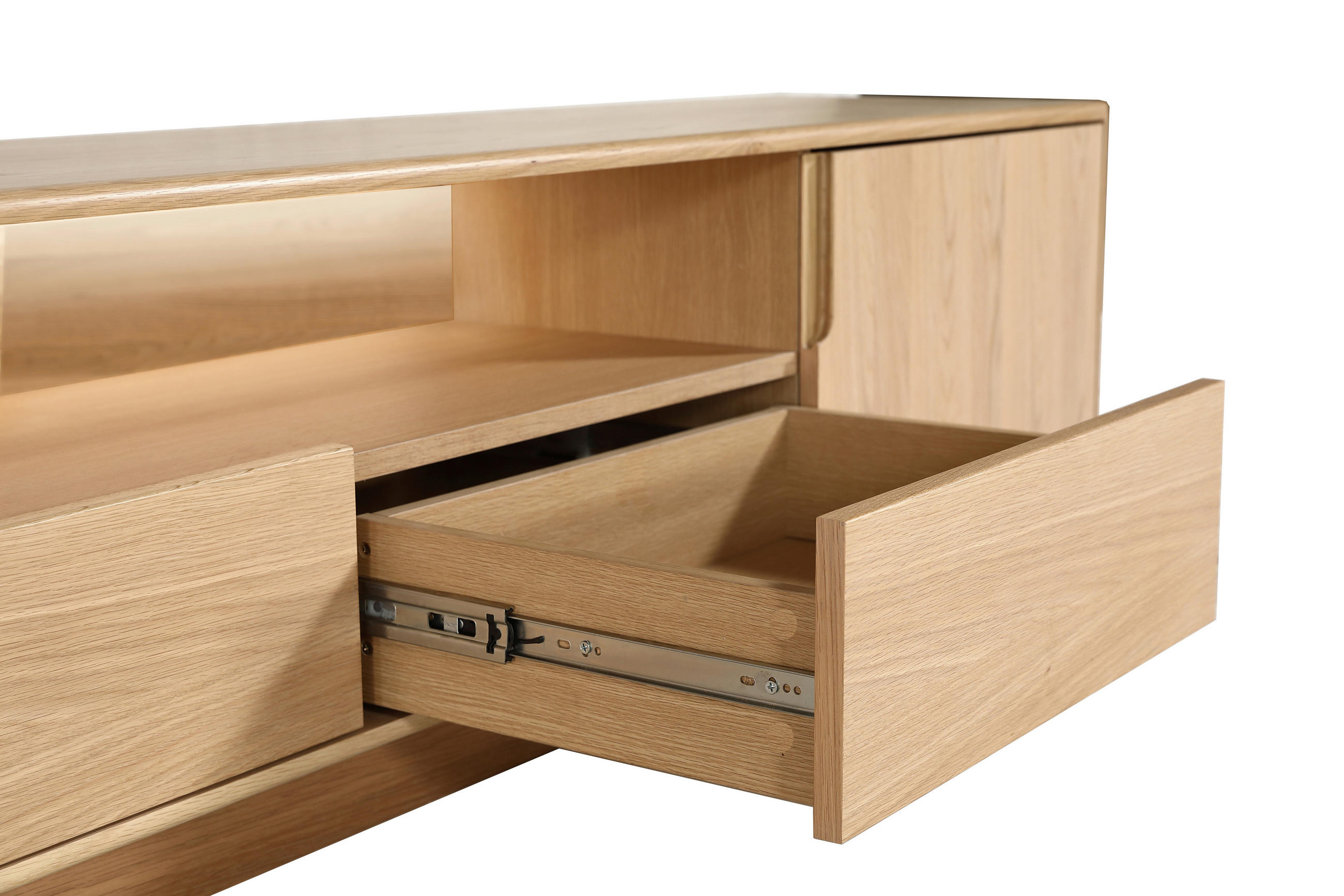LOWBOARD  in 200/45/40 cm  - Naturfarben/Nickelfarben, Design, Holz/Holzwerkstoff (200/45/40cm) - Livetastic