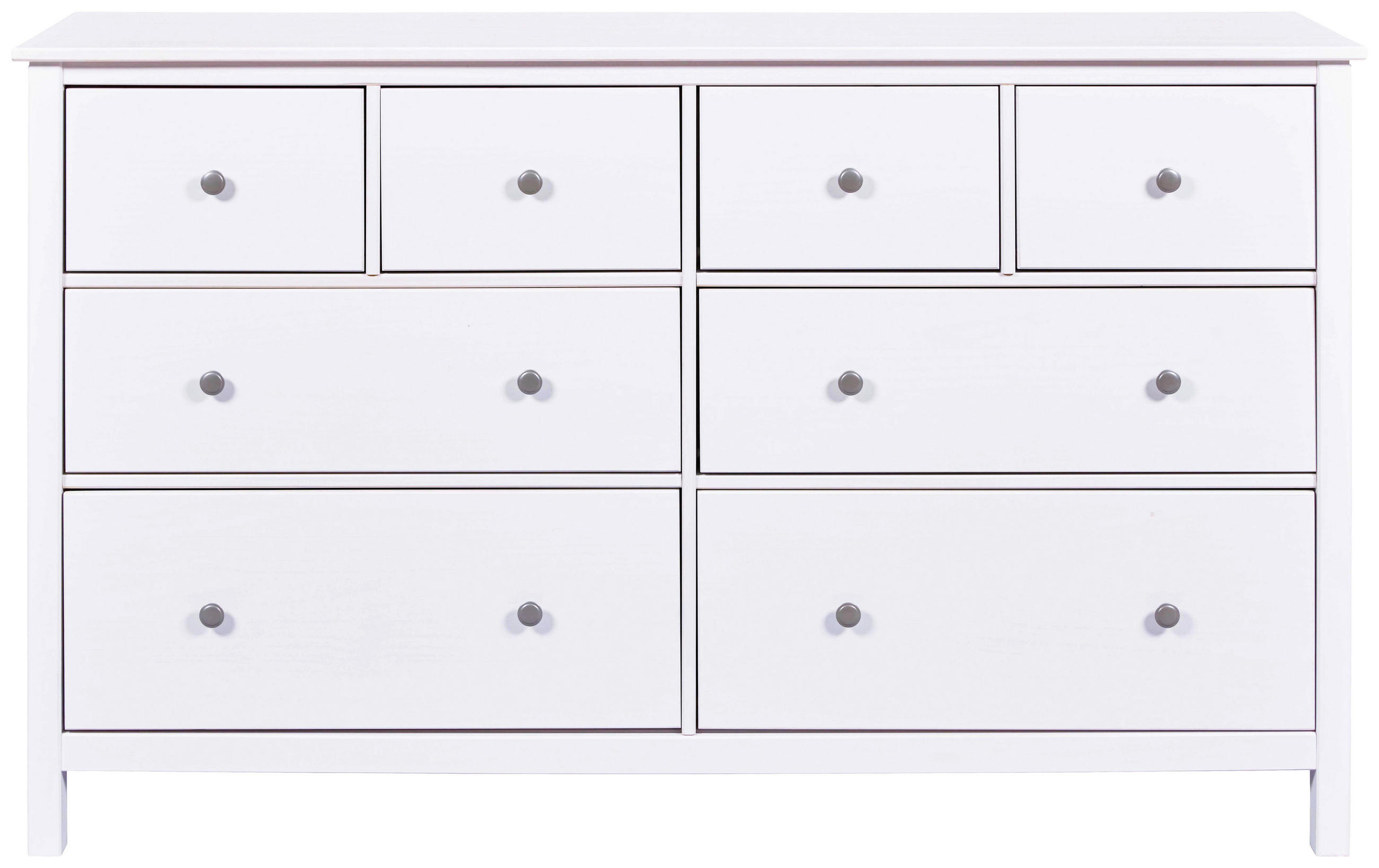 KOMODA, bela  - srebrne barve/bela, Design, kovina/les (160/96/40cm) - Livetastic