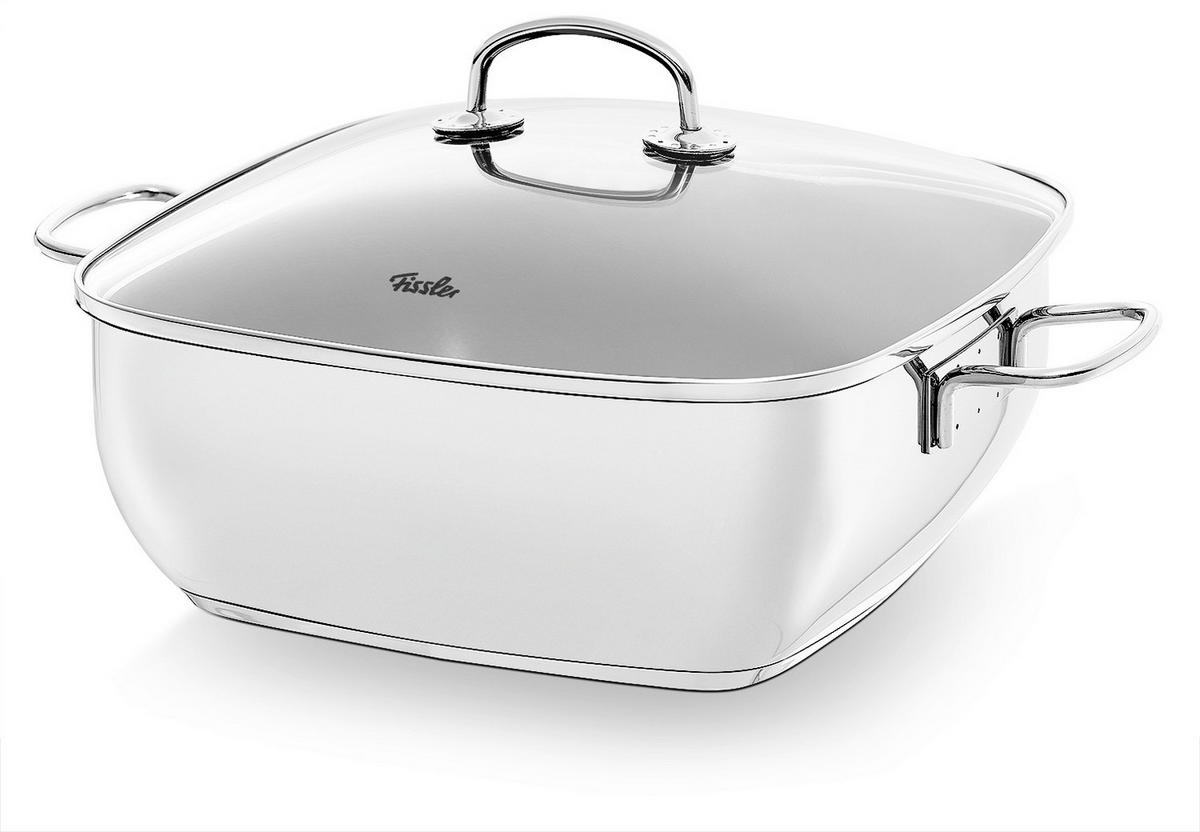 PEKÁČ 6,5 l - barvy stříbra, Basics, kov/sklo (28/18cm) - Fissler