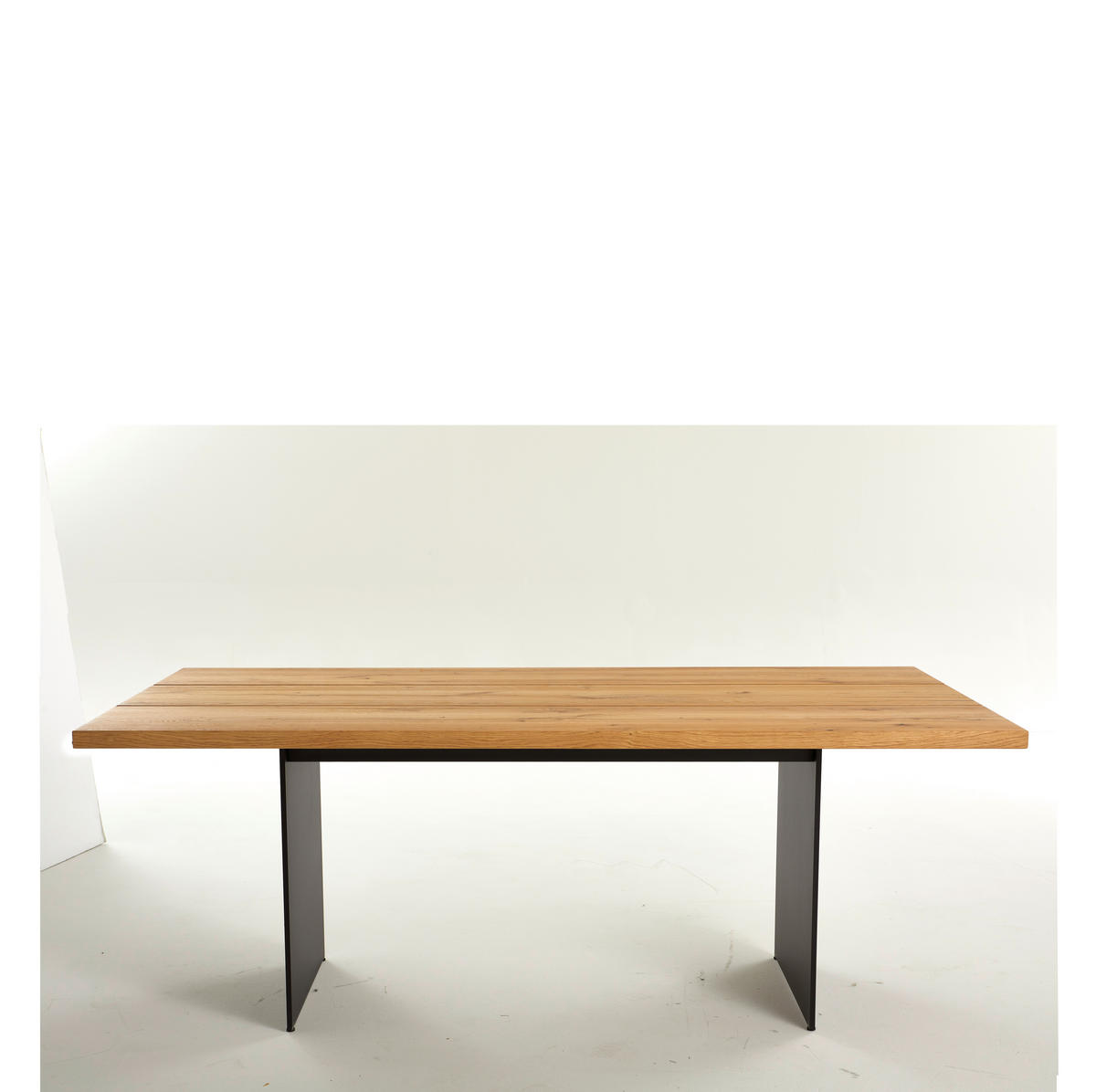 ESSTISCH Eiche furniert rechteckig Anthrazit, Eichefarben  - Eichefarben/Anthrazit, Design, Holz/Metall (200/110/75cm) - Venjakob