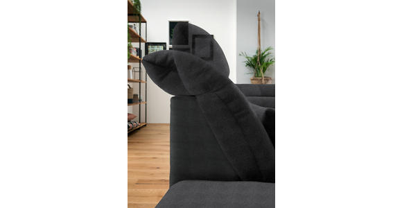 WOHNLANDSCHAFT in Mikrofaser Graphitfarben - Chromfarben/Graphitfarben, Design, Kunststoff/Textil (204/350/211cm) - Xora
