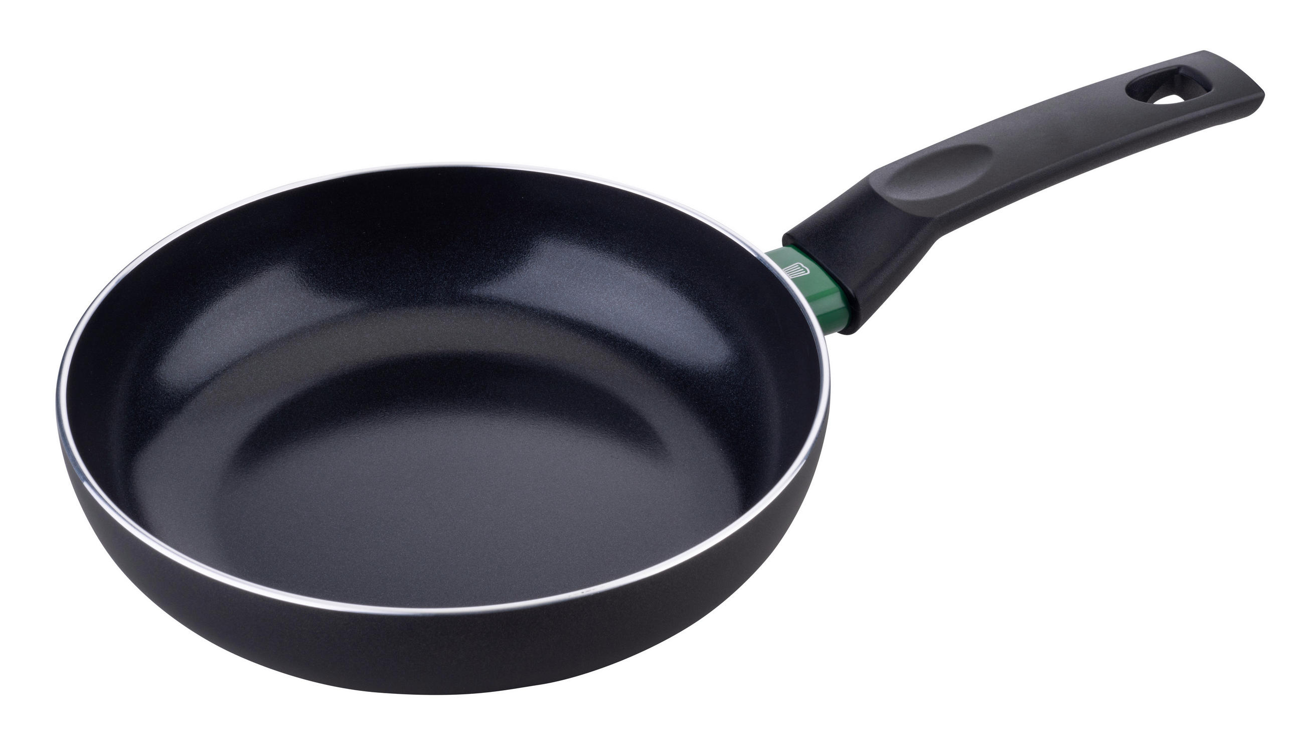 BRATPFANNE BIELEFELD Keramikbeschichtung 20 cm  - Schwarz/Grün, Basics, Metall (20cm) - Chefkoch+Fackelmann