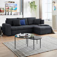 ECKSOFA inkl.Funktionen Dunkelgrau Webstoff  - Dunkelgrau/Schwarz, Design, Kunststoff/Textil (238/158cm) - Xora