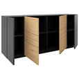 SIDEBOARD 181/84/40 cm  - Wildeiche/Anthrazit, Natur, Holz/Holzwerkstoff (181/84/40cm) - Dieter Knoll