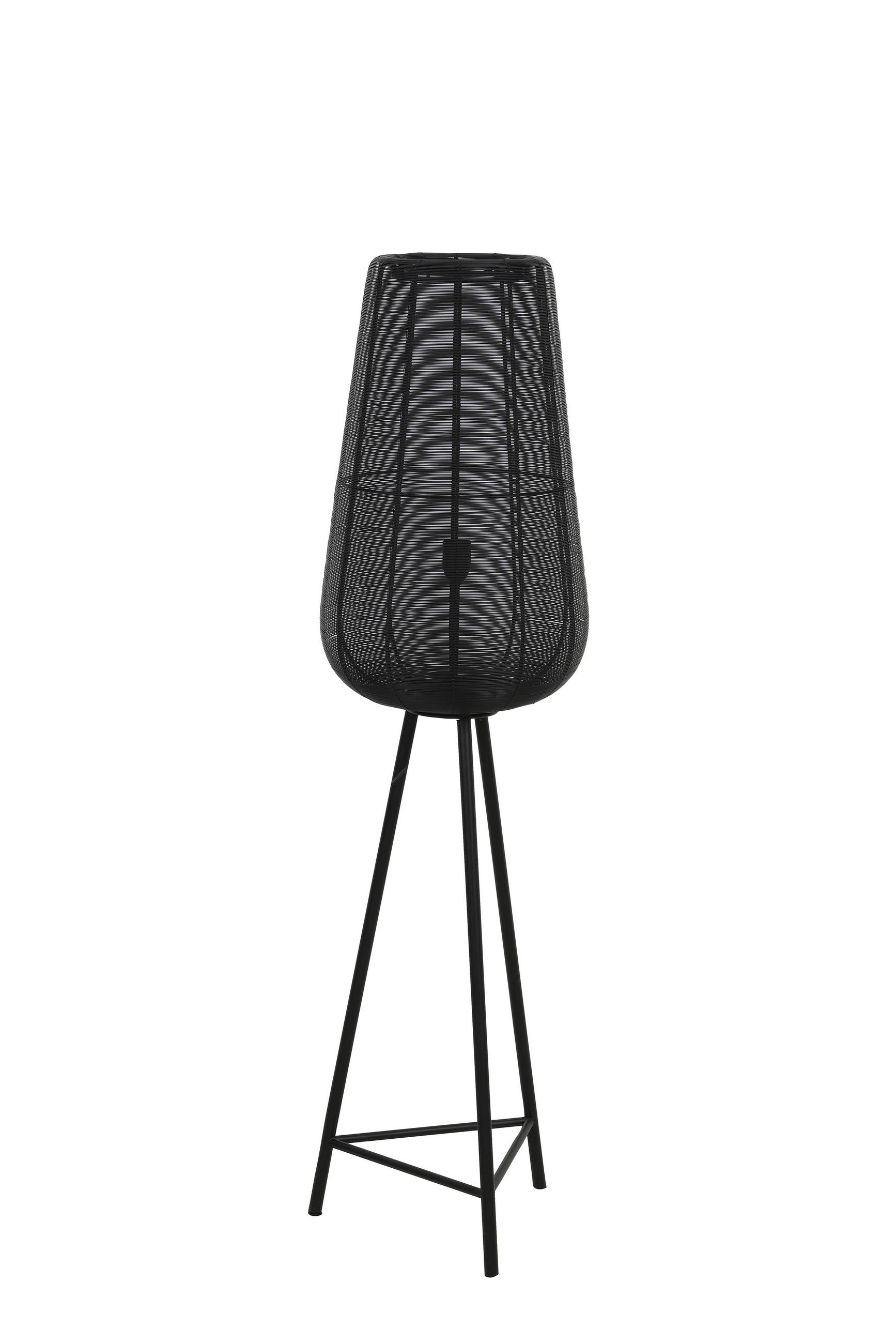 STEHLEUCHTE Adeta 37/37/135 cm   - Schwarz, Design, Kunststoff/Metall (37/37/135cm) - Light & Living