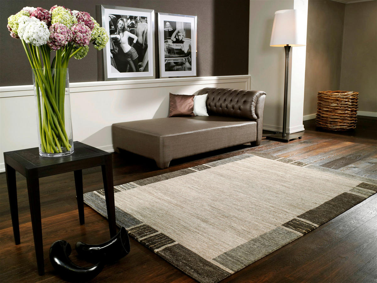 WOLLTEPPICH 200/250 cm Natura Silk Greny Braun, Naturfarben rechteckig  - Braun/Naturfarben, KONVENTIONELL, Textil (200/250cm) - Cazaris