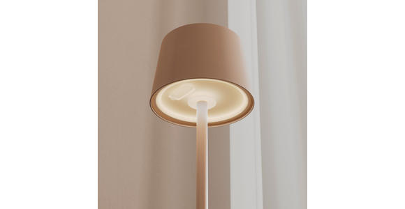 AKKU-TISCHLEUCHTE 9/22 cm  - Beige, Basics, Metall (9/22cm) - Novel