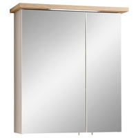 ORMARIĆ SA OGLEDALOM  boja hrasta, kašmir  - boja hroma/kašmir, Konvencionalno, staklo/metal (60/72/20cm) - Xora