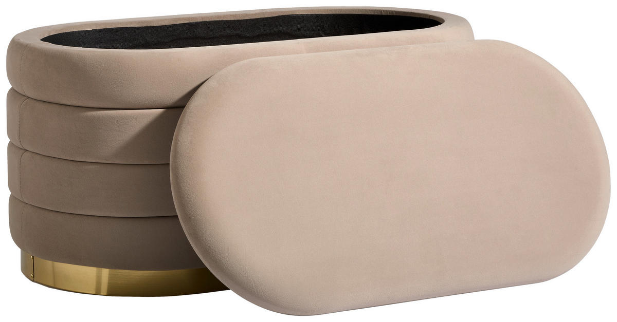 HOCKER in Metall, Textil, Holzwerkstoff  - Design, Holzwerkstoff/Textil (80/42/42cm) - MID.YOU