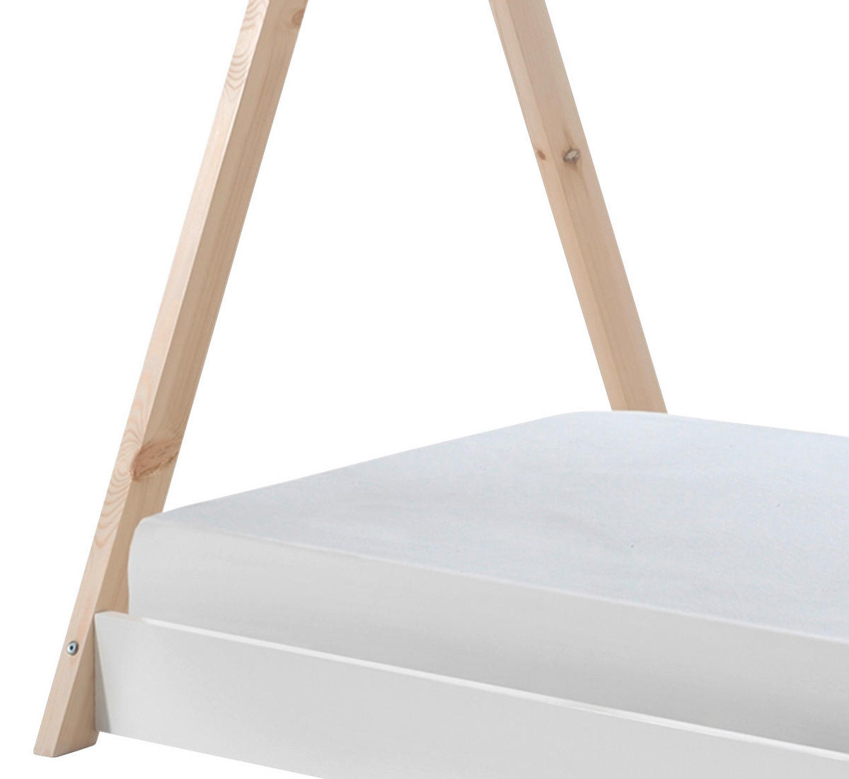 Montessori-Bett Lattenrost 90/200 cm  in Weiß, Kieferfarben  - Weiß/Kieferfarben, MODERN, Holz/Holzwerkstoff (90/200cm) - MID.YOU
