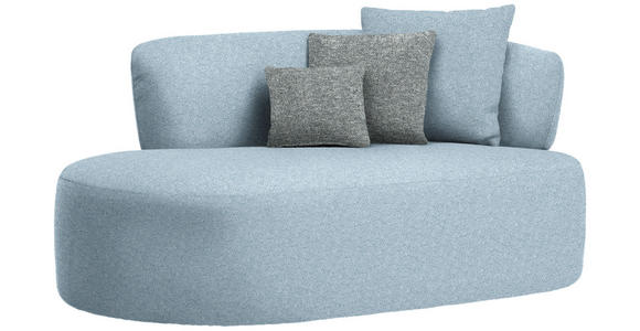 RÉCAMIERE  in Flachgewebe Blau, Grau, Grün  - Blau/Schwarz, MODERN, Kunststoff/Textil (166/86/105cm) - Hom`in