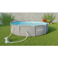 POOL-SET LAMAR 366/76 cm  - Grau, KONVENTIONELL, Kunststoff/Metall (366/76cm)