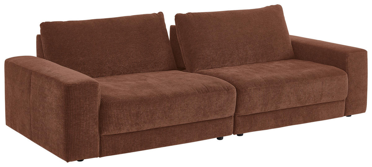 BIGSOFA in Chenille, Jacquard Rostfarben  - Rostfarben/Schwarz, Design, Kunststoff/Textil (270/83/125cm) - Niels Andersson