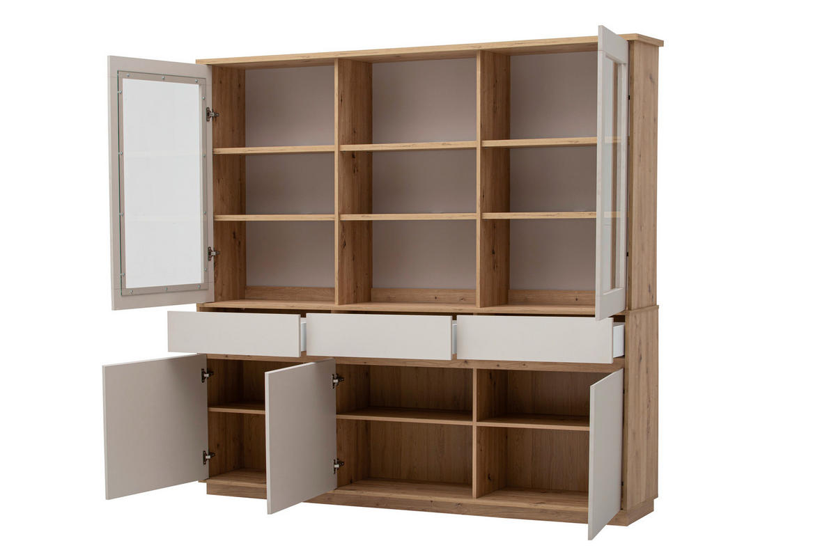 BUFFET 202/199/40 cm  in Kaschmir, Eiche Artisan  - Kaschmir/Eiche Artisan, Design, Holzwerkstoff (202/199/40cm) - MID.YOU
