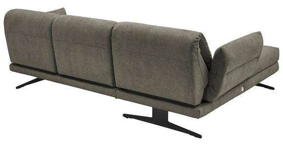 ECKSOFA in Flachgewebe Grün 176-217/259-307 cm - Schwarz/Grün, Design, Textil/Metall (176-217/259-307cm) - Dieter Knoll