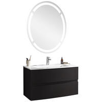 KOPALNICA  temno siva  - temno siva/bela, Design, kamen/leseni material (91,2cm) - Novel