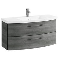 WASCHTISCHKOMBI 101 cm  - Chromfarben/Graphitfarben, KONVENTIONELL, Holzwerkstoff/Stein (101cm) - Pelipal