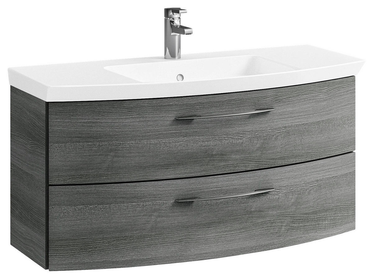 WASCHTISCHKOMBI 101 cm  - Chromfarben/Graphitfarben, KONVENTIONELL, Holzwerkstoff/Stein (101cm) - Pelipal