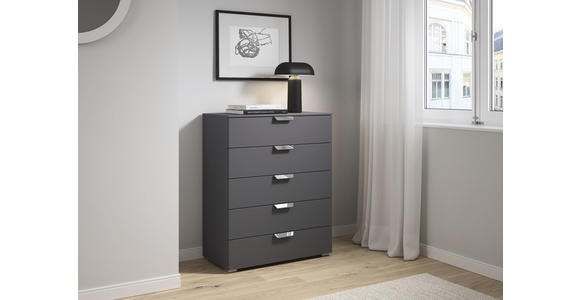 KOMMODE  in 80/100/43 cm  - Chromfarben/Dunkelgrau, Design, Holzwerkstoff/Metall (80/100/43cm) - Carryhome