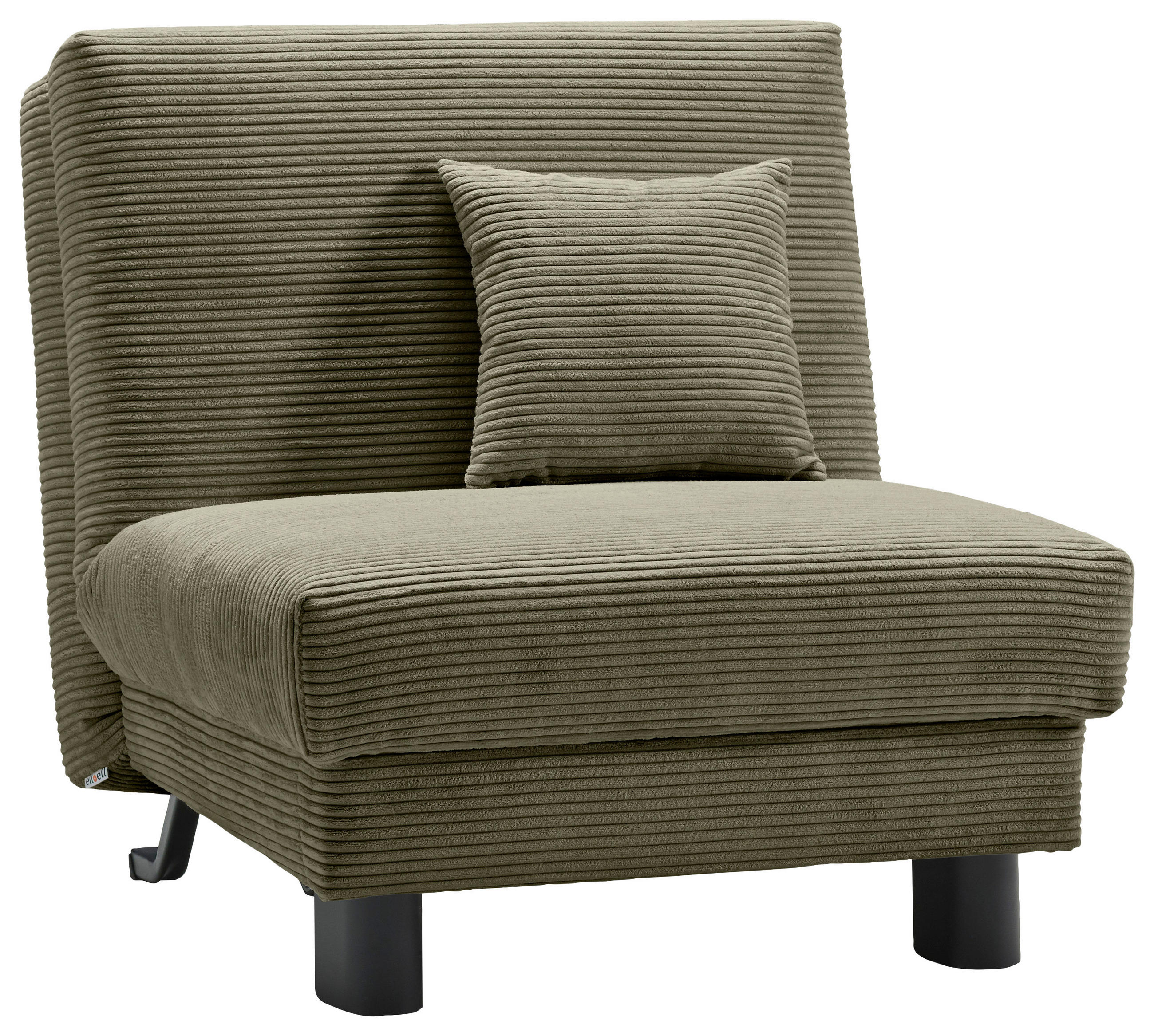 SCHLAFSESSEL Cord Grün    - Schwarz/Grün, Design, Textil/Metall (85/85/100cm) - Carryhome