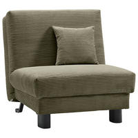 SCHLAFSESSEL Cord Grün    - Schwarz/Grün, Design, Textil/Metall (85/85/100cm) - Carryhome