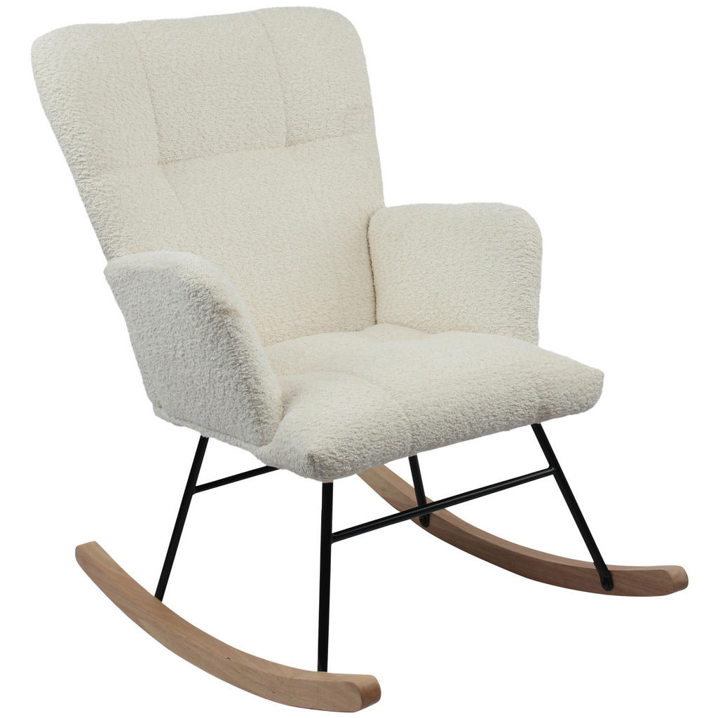 Schaukelstuhl Viktor Weiß B: 62 cm