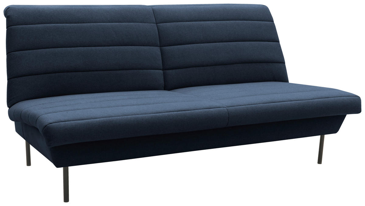 2-SITZER-SOFA in Blau  - Blau/Schwarz, Design, Textil/Metall (185/92/103cm) - LOOKS by W.Joop