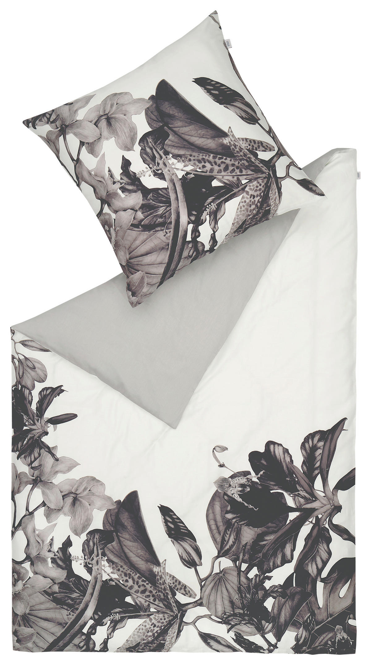 WENDEBETTWÄSCHE Satin 135/200 cm  - Anthrazit/Creme, Design, Textil (135/200cm) - Schöner Wohnen