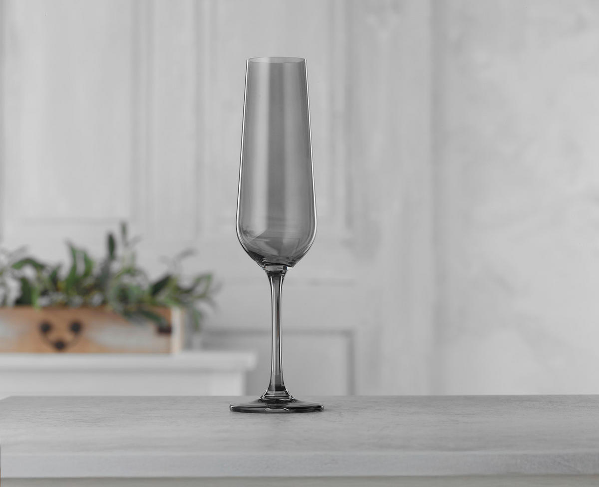 SEKTGLAS 220 ml  - Grau, Design, Glas (0,22l) - Bohemia