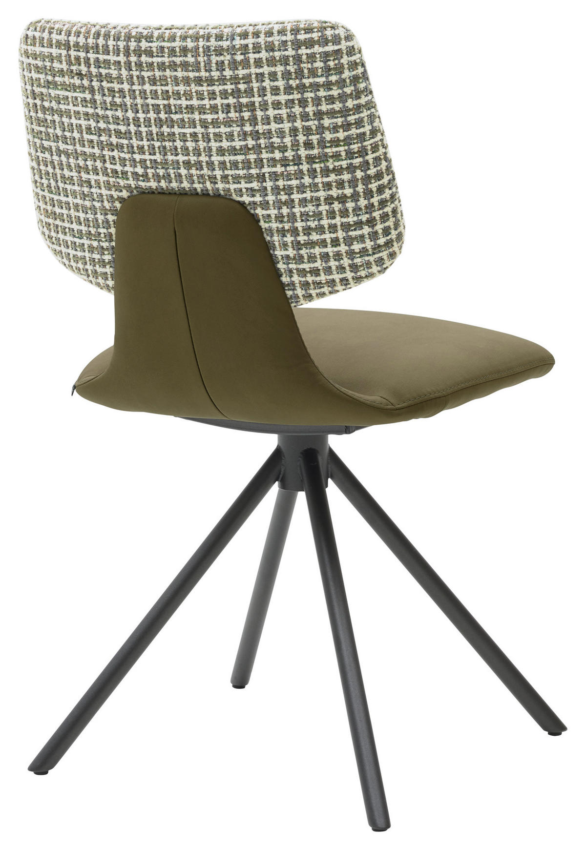 STUHL Lederlook, beschichtet Grün, Hellgrün  - Anthrazit/Beige, Design, Textil/Metall (50/87/57cm) - Musterring