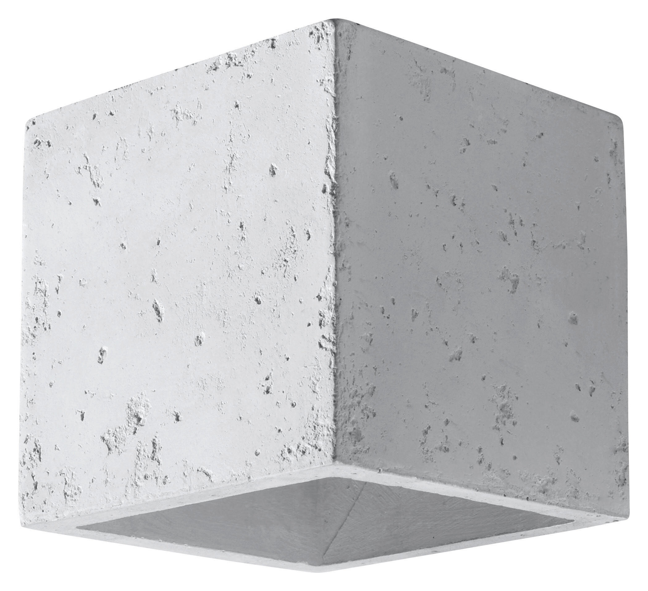 XXXLutz Wandleuchte Quad Hellgrau 12x10x10 cm