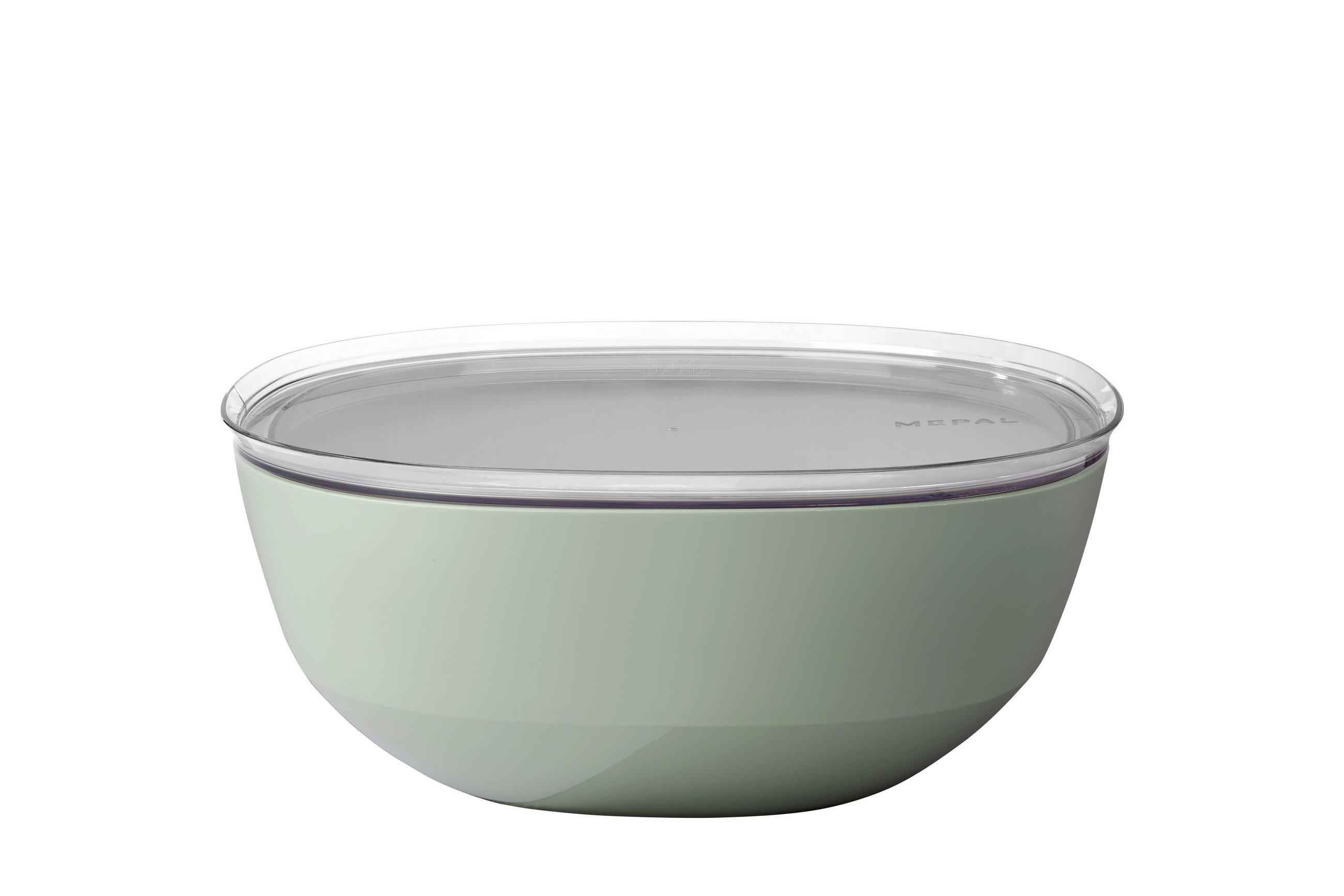 SALATSCHÜSSEL  Silueta  - Transparent/Salbeigrün, KONVENTIONELL, Kunststoff (30,1/12,7cm) - Mepal